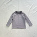 [73-120cm]カラー切替え クールネック トップス - Image 9