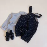 [66-90cm] 小花柄 サロペットORインナーシャツ - Image 23