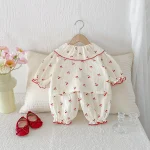 [66-100cm] チェリープリント セットアップ - Image 9