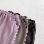 [73-110cm] ポケット付き 英字&熊柄 セットアップ - Image 9