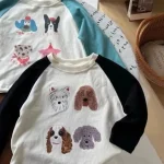 [80-150cm] 犬柄 Tシャツ - Image 4