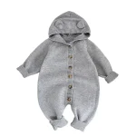 [66-100cm] 熊デザイン フード付き オールインワン - Image 3