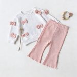 [66-100cm]セットアップ ベビー 女の子 リボン付き 可愛い - Image 9