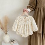 [66-90cm]ベビー 女の子 ロンパース 花柄 スウィート - Image 2