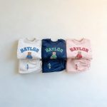 [66-110cm]ベビー セットアップ くま柄 トレーナー 上下セット おしゃれ 人気 - Image 4