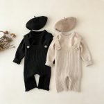 [66-100cm]ベビー 新作 シンプル ニット セーター/サロペット 単品