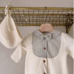 [66-90cm] ボーダー リボン オールインワン - Image 4