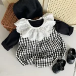 [66-90cm] シンプル トップス or チェック ロンパース - Image 16