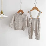 [66-100cm] ゲーブル編み セーター or サロペット - Image 11