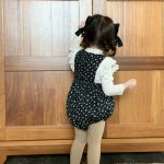 [66-130cm] 韓国風 小花柄 中綿 ロンパース ワンピース - Image 11