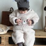[73-110cm] 韓国風 くまさん、ライオン あったか セットアップ - Image 11