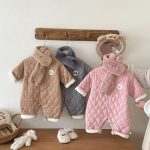 [66-90cm]カートゥン キルティング カバーオール&ネックウォーマーセット - Image 17