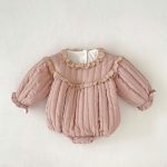 [66-90cm] キュートなフリルレースプラッシュ ロンパース - Image 9