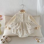 [66-90cm] ジャカードキルティング あったか カバーオール - Image 4