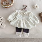 [73-100cm] フリル襟 裏起毛 ジャケット - Image 11