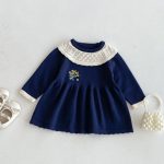 [73-110cm]小花 刺繍 ニット ワンピース - Image 14