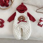 [66-90cm] キルティング わんちゃん カバーオール、フード付きニット - Image 11