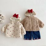 [73-120cm] 蝶結び&小花柄 キルティング コート - Image 10