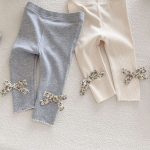 [66-100cm]蝶結び リブ レギンス - Image 9