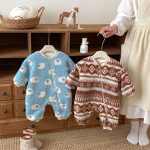 [66-90cm]カートゥン 裏起毛 カバーオール&帽子セット - Image 14