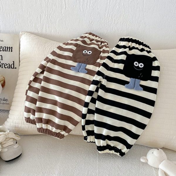 [73-100cm]立体ポケット ボーダー パンツ