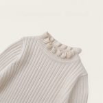 [80-140cm] 立体リボン チュールワンピース&フリルニット 二点セット - Image 2