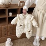 [66-90cm] 刺繍入り 中綿 カバーオール - Image 3