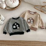 [73-120cm] 厚手 ボーダー スウェット - Image 6