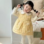 [73-100cm] キルティング 蝶結び ジャンパースカート - Image 8