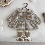 [73-100cm] リボン ポケット ウール 中綿 コート - Image 3