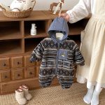 [66-90cm]レトロ フード 裏起毛 カバーオール - Image 14