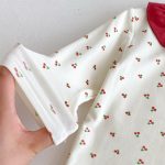 [66-100cm]丸首 さくらんぼ柄 セットアップ ルームウェア - Image 8