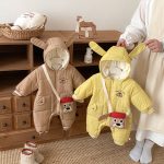 [66-90cm]取り外しフード 裏起毛 カバーオール&バッグセット - Image 5