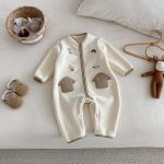 [66-90cm] おうち 刺繍 カバーオール - Image 10