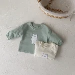 [73-100cm] 熊柄 カジュアル セットアップ - Image 7