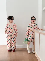 [90-150cm]ハート姉妹兄弟コーデ セットアップ - Image 7