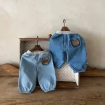[73-110cm] ポケット付き デニム パンツ - Image 7