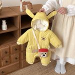 [66-90cm]取り外しフード 裏起毛 カバーオール&バッグセット - Image 9