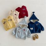 [73-120cm] 刺繍 フード付き スターあったか アウター - Image 3