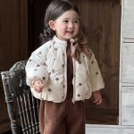 [73-100cm] 韓国風 ドット 蝶結び アウター - Image 2