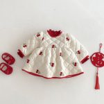 [73-120cm] さくらんぼ 中綿 ワンピース - Image 2