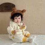 [66-100cm] カラードット あったか カバーオール - Image 5