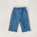 [73-110cm]フリンジ ストレート デニムパンツ - Image 8