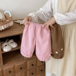 [73-120cm] 小花 裏起毛 パンツ - Image 10