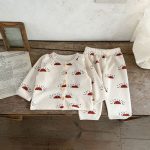 [66-100cm]ワッフル プリント セットアップ6 - Image 14