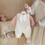 [66-120cm]もこもこ ボア カバーオール うさぎ トレーナー セット - Image 5