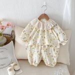 [73-100cm]カラープリント セットアップ ルームウェア - Image 7