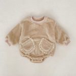 [66-90cm] 無地 フリース ロンパース - Image 11