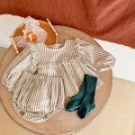 [66-100cm]セットアップ ストライプ柄 フリル襟 おしゃれ ベビー - Image 17