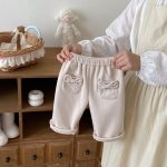 [73-120cm] 蝶結びコーデュロイ あったか パンツ - Image 6